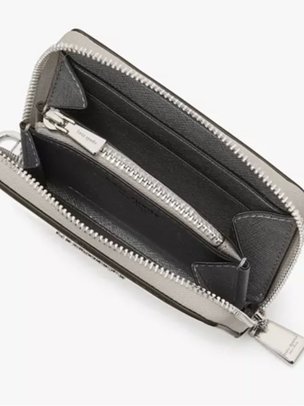 NWT Kate Spade Metallic Silver Natasha Compact Wallet - Picture 12 of 13